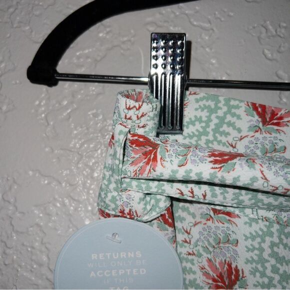 NWT Hill House Green Trailing Vine The Mirabel Skirt Multi Crepe Wrap Skirt XL - Picture 7 of 12